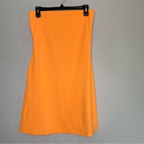 Susana Monaco Strapless Tube Mini Dress in Electric Orange L - Picture 2 of 5